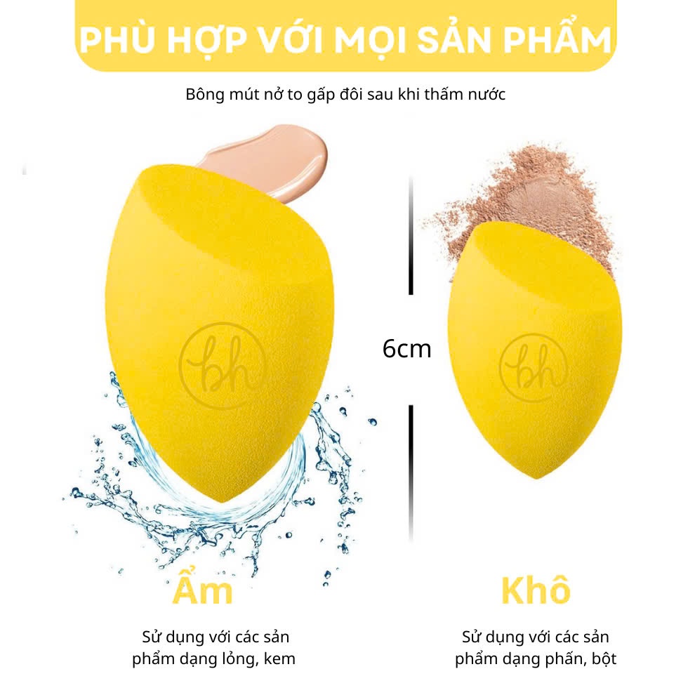  Miếng Mút Tán Nền BH Cosmetics Foundation Blender BHM003